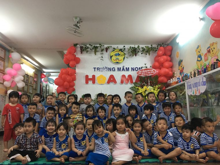 Hình ảnh các bé vui khai giảng năm học mới 2017 trường mầm non Hoa Mai Quận 5